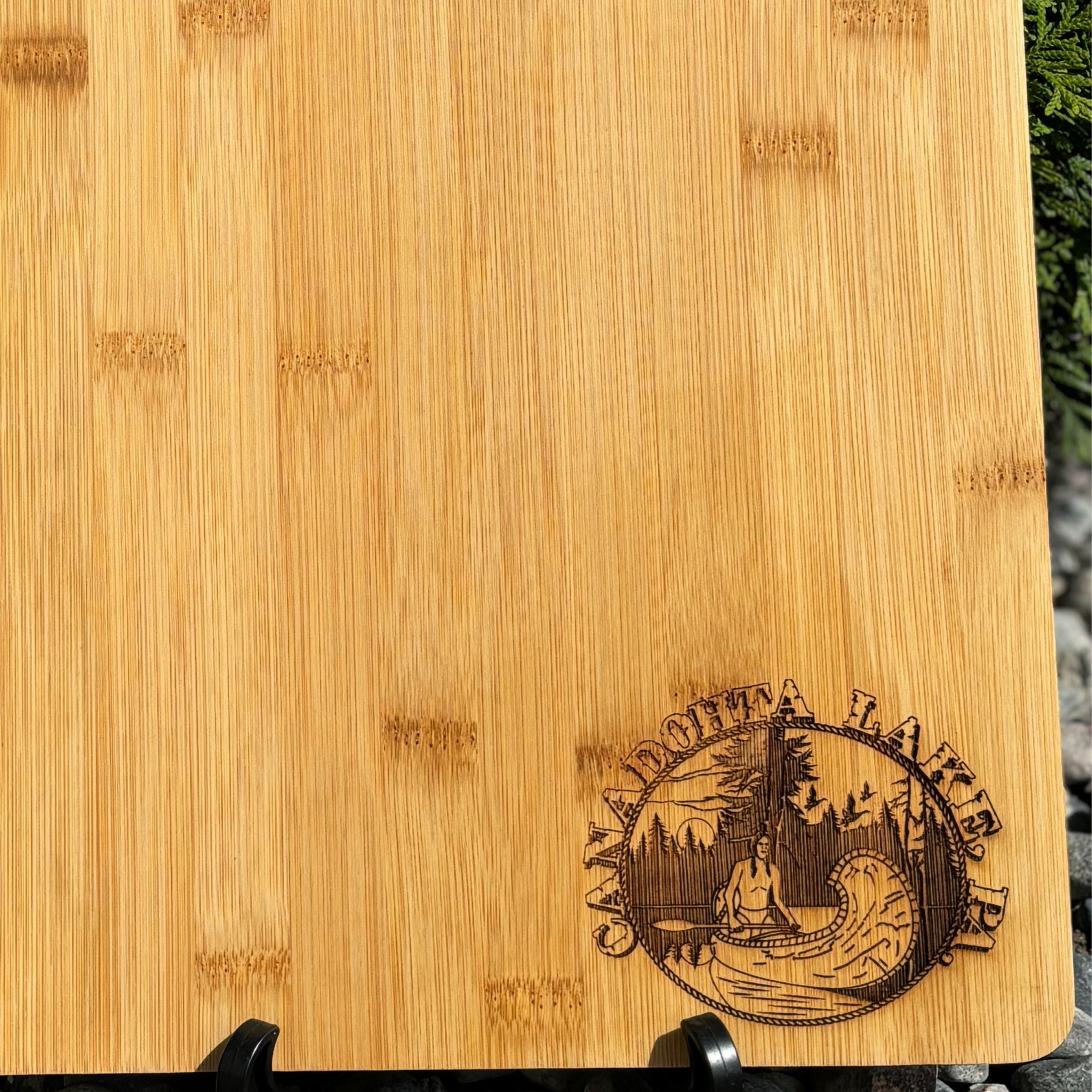 Canadohta lake board corner engraving lake erie variety